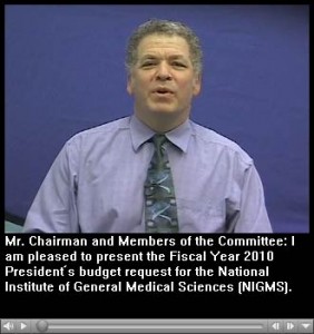 Dr. Jeremy Berg's Appropriations Subcommittee Statement on the Fiscal Year 2010 Budget - May 21, 2009