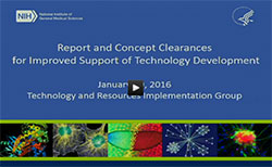 The January 2016 Advisory Council meeting presentation on the initiatives begins at 1:14:43